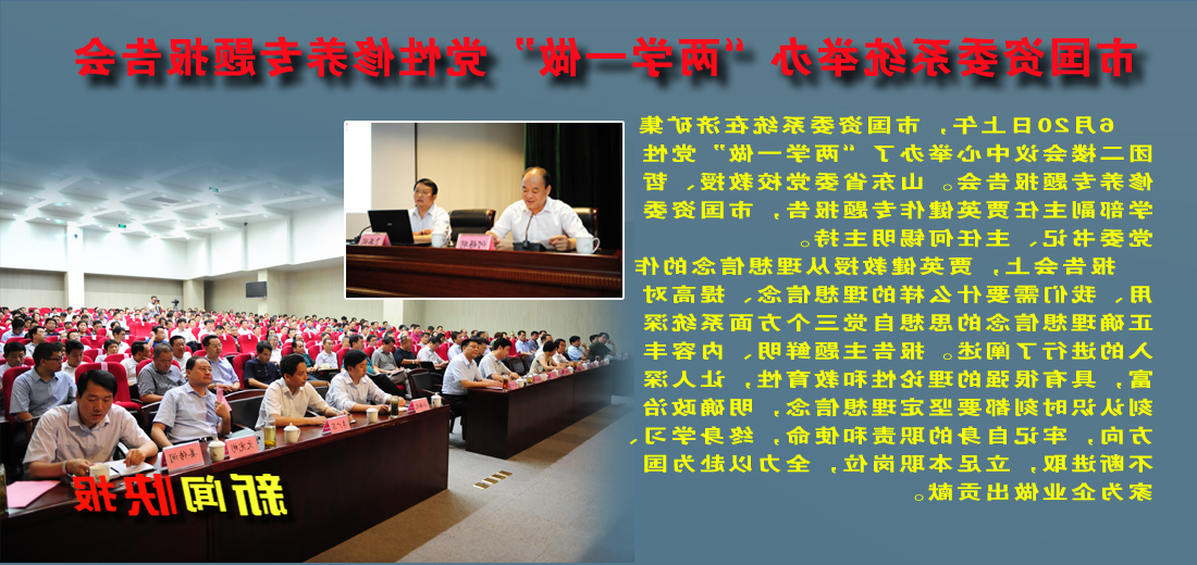 市国资委系统举办“两学一做”党性修养专题报告会